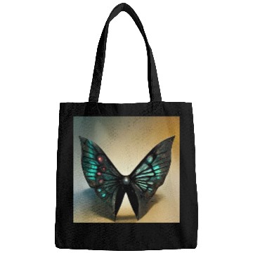 Discover Black and Cyan Metal Butterfly Bags