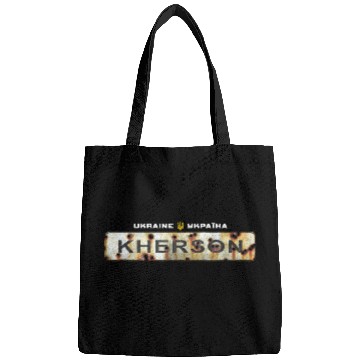 Discover Road sign "Kherson - Ukraine" Bags