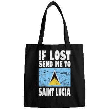 Discover Saint Lucia Flag Saying Bags