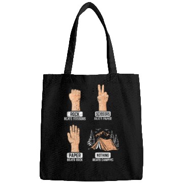 Discover Rock Paper Scissors Nothing Beats Camping Funny Ca Bags