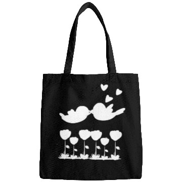 Discover love bird animals nature flowers Bags