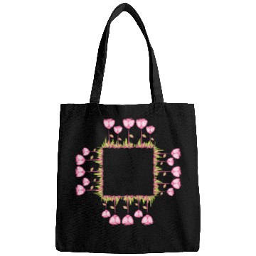 Discover square frame flowers nature square Bags