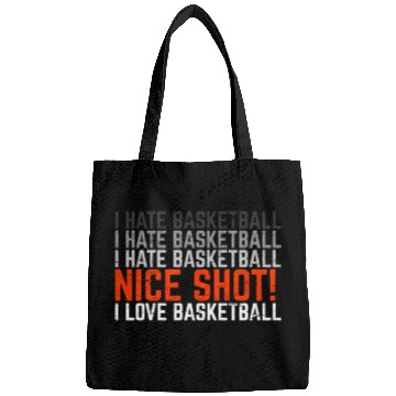 Discover I Hate Basketball I Love Basketball Funny Basketba Bags