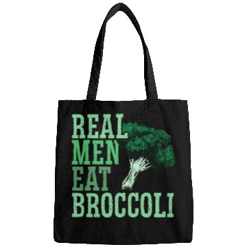Discover Real Men Eat Broccoli Broccoholic Vegetable Vegan Bags