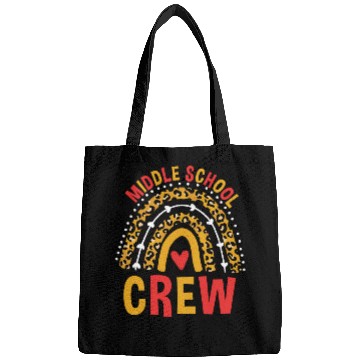 Discover Leopard Rainbow Middle School Crew Bags