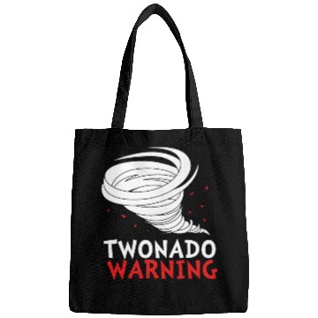 Discover Funny 2nd Bday Twonado Warning Tornado Birthday Bags