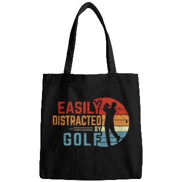 Discover Easily Distracted By Golf Funny Golfing Lover Reti Bags