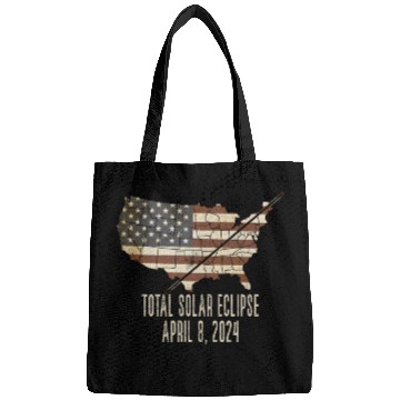 Discover Total Solar Eclipse April 8 2024 Totality USA Map Bags