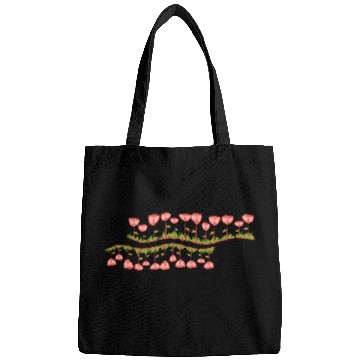Discover nature line wave grass flowers Bags