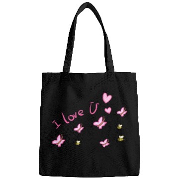 Discover i love you butterfly bees Bags