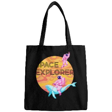 Discover Space Explorer Two Astronauts and A Blue Whale Bags