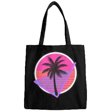 Discover Neon Sunset Palm Tree Bags