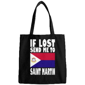 Discover Saint Martin Flag Saying Bags