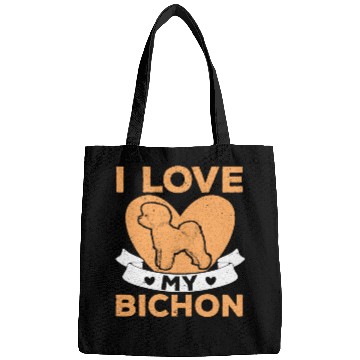 Discover Bichon Frise Dog Lover Dog Breeder Puppy Paw Love Bags