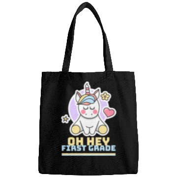 Discover oh hey first grade Teacher Student cute unicorn Bags