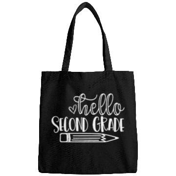 Discover Back to School Hello Second Grade Student Teacher Bags