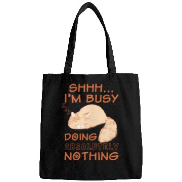 Discover Lazy cat quote funny relax with cat Bags