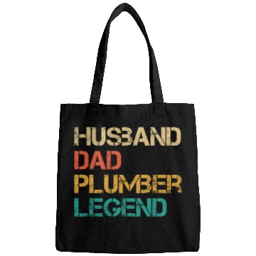 Discover Husband Dad Plumber Legend Bags