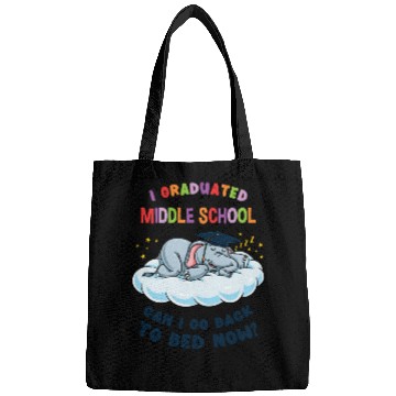 Discover I Graduated Middle School Elephant Graduation Bags