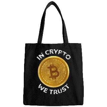 Discover In Crypto We Trust Large Bitcoin Coin Design Tradi Bags