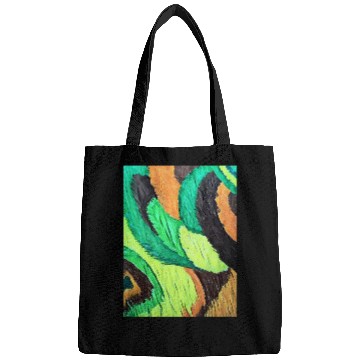 Discover Colorful flow grass art Bags