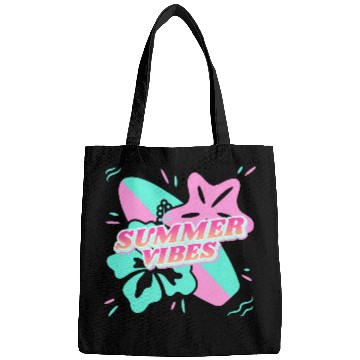 Discover Summer Vibes - Beach, surf, hibiscus and starfish Bags
