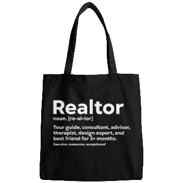 Discover Funny Realtor Definition Real State Agent Bags