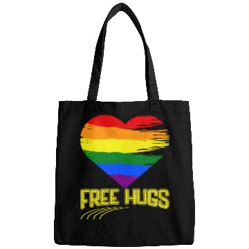 Discover Free Hugs - Heart Festival Love LGBT Pride Rainbow Bags