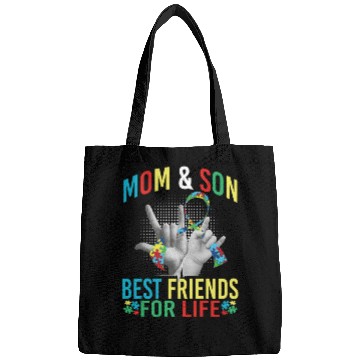Discover Mom And Son Best Friends For Life Autism Awareness Bags