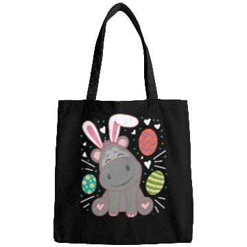 Discover Hippo Wearing Rabbit Bunny Ears Funny Easter Bags
