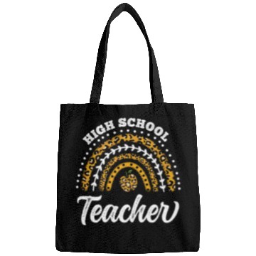 Discover High School Teacher Leopard Rainbow Back To School Bags