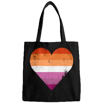 Discover Lesbian Pride Heart Flag Bags