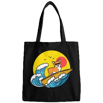 Discover Surfing Corgi for Welsh Corgi Lover Bags