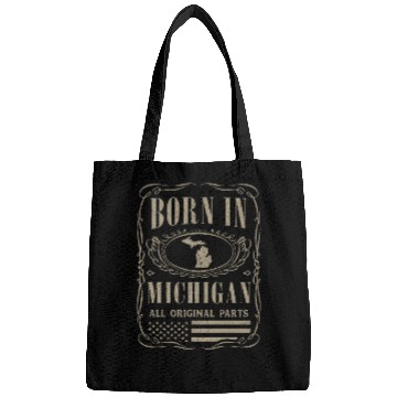 Discover Vintage America US States Born Michigan Bags