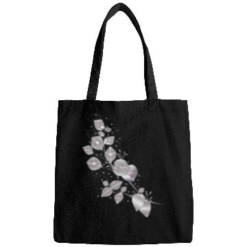 Discover noble leaf tendril in metallic silver look Bags
