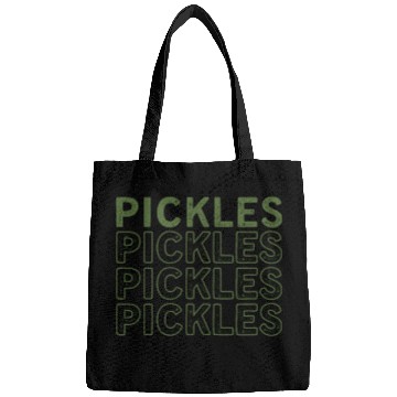 Discover Funny Vegetable Pickles Retro Green Cucumber Humor Bags