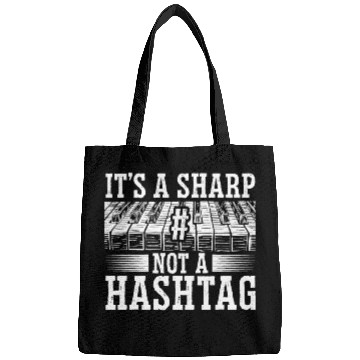 Discover It's A Sharp Not A Hashtag Piano Musician Bags