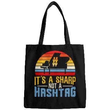 Discover It's A Sharp Not A Hashtag Piano Musician Bags