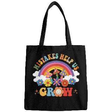 Discover Mistakes Help Us Grow Groovy Growth Mind Rainbow Bags