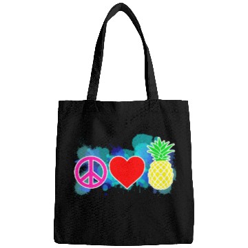 Discover peace love pineapple Bags