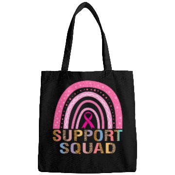 Discover Support Squad Leopard Pink Warrior Breast Cancer Bags