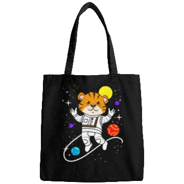 Discover Tiger in Space for Space Lover Bags