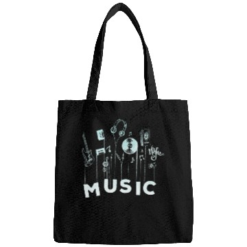 Discover Musical Notes Vinyl Guitar Music Lover Bags
