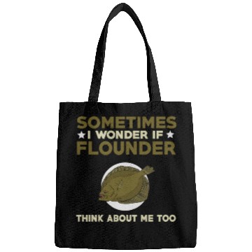 Discover Funny Flounder Fishing Quote Bags
