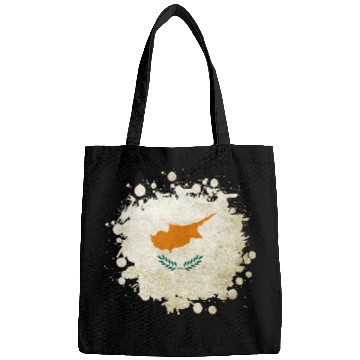 Discover Cyprus vintage blob flag Bags
