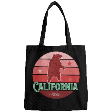 Discover California Bear Flag Bags