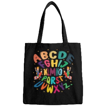 Discover funny kindergarten hi alphabet back to school Bags