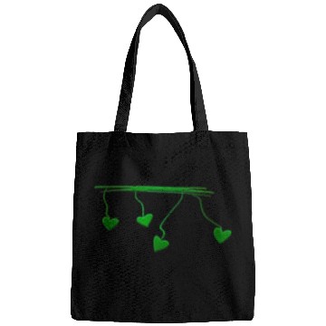 Discover green hearts lines dash line Bags