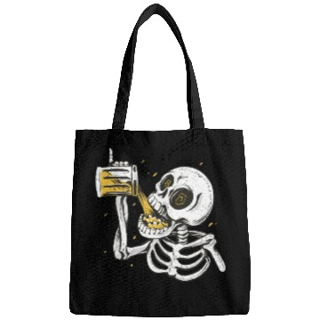 Discover Skeleton drinking beer Bags