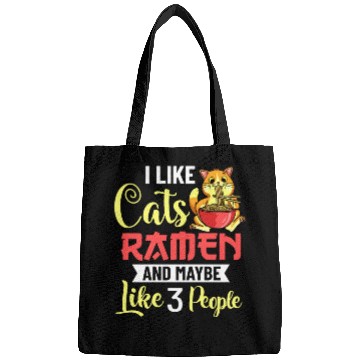 Discover Ramen Cat Bowl Chicken Noodle Soup Japanese Bags